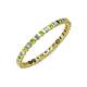 3 - Clarissa 2.00 mm Princess Cut Peridot and Diamond Eternity Band 