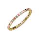 3 - Clarissa 2.00 mm Princess Cut Pink Tourmaline and Diamond Eternity Band 