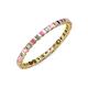 3 - Clarissa 2.00 mm Princess Cut Pink Sapphire and Diamond Eternity Band 