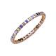 3 - Clarissa 2.00 mm Princess Cut Tanzanite and Diamond Eternity Band 
