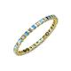 3 - Clarissa 2.00 mm Princess Cut Blue Topaz and Diamond Eternity Band 