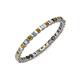 3 - Clarissa 2.00 mm Princess Cut Citrine and Diamond Eternity Band 