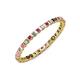 3 - Clarissa 2.00 mm Princess Cut Rhodolite Garnet and Diamond Eternity Band 