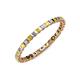 3 - Clarissa 2.00 mm Princess Cut Yellow Sapphire and Diamond Eternity Band 