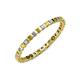 3 - Clarissa 2.00 mm Princess Cut Yellow and White Diamond Eternity Band 