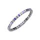 3 - Clarissa 2.00 mm Princess Cut Tanzanite and Diamond Eternity Band 