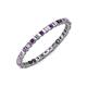 3 - Clarissa 2.00 mm Princess Cut Amethyst and Diamond Eternity Band 