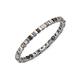 3 - Clarissa 2.00 mm Princess Cut Smoky Quartz and Diamond Eternity Band 