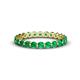 1 - Valerie 2.70 mm Emerald Eternity Band 
