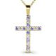 1 - Aja Tanzanite and Diamond Cross Pendant 