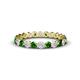 1 - Valerie 2.70 mm Green Garnet and Diamond Eternity Band 