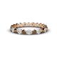 1 - Valerie 2.70 mm Smoky Quartz and Diamond Eternity Band 