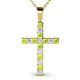 1 - Aja Peridot and Diamond Cross Pendant 