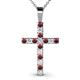 1 - Aja Red Garnet and Diamond Cross Pendant 