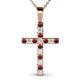 1 - Aja Red Garnet and Diamond Cross Pendant 