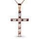 1 - Aja Rhodolite Garnet and Diamond Cross Pendant 