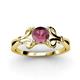 3 - Trissie Rhodolite Garnet Floral Solitaire Engagement Ring 