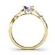 5 - Trissie Tanzanite Floral Solitaire Engagement Ring 
