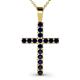 1 - Aja Blue Sapphire Cross Pendant 