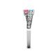 4 - Olena Blue Topaz and Pink Tourmaline with Side Diamonds Bypass Ring 