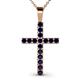 1 - Aja Blue Sapphire Cross Pendant 