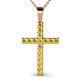 1 - Aja Yellow Sapphire Cross Pendant 