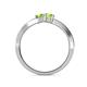 5 - Olena Peridot with Side Diamonds Bypass Ring 