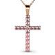 1 - Aja Pink Tourmaline Cross Pendant 