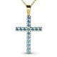 1 - Aja Blue Topaz Cross Pendant 