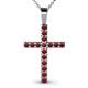 1 - Aja Red Garnet Cross Pendant 