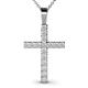 1 - Aja White Sapphire Cross Pendant 