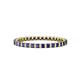 1 - Clarissa 2.00 mm Princess Cut Blue Sapphire Eternity Band 