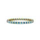 1 - Clarissa 2.00 mm Princess Cut Blue Topaz Eternity Band 