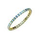 3 - Clarissa 2.00 mm Princess Cut Blue Topaz Eternity Band 
