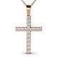 1 - Aja White Sapphire Cross Pendant 