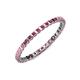 3 - Clarissa 2.00 mm Princess Cut Rhodolite Garnet Eternity Band 