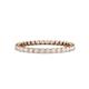 1 - Clarissa 2.00 mm Princess Cut White Sapphire Eternity Band 