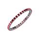 3 - Clarissa 2.00 mm Princess Cut Ruby Eternity Band 