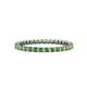 1 - Clarissa 2.00 mm Princess Cut Green Garnet Eternity Band 