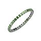 3 - Clarissa 2.00 mm Princess Cut Green Garnet Eternity Band 