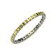 3 - Clarissa 2.00 mm Princess Cut Yellow Diamond Eternity Band 