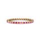 1 - Clarissa 2.00 mm Princess Cut Pink Sapphire Eternity Band 