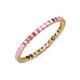 3 - Clarissa 2.00 mm Princess Cut Pink Sapphire Eternity Band 