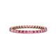 1 - Clarissa 2.00 mm Princess Cut Pink Sapphire Eternity Band 