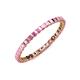 3 - Clarissa 2.00 mm Princess Cut Pink Sapphire Eternity Band 