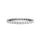 1 - Clarissa 2.00 mm Princess Cut White Sapphire Eternity Band 
