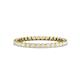 1 - Clarissa 2.00 mm Princess Cut White Sapphire Eternity Band 