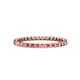 1 - Clarissa 2.00 mm Princess Cut Pink Tourmaline Eternity Band 
