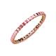 3 - Clarissa 2.00 mm Princess Cut Pink Tourmaline Eternity Band 