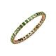 3 - Clarissa 2.00 mm Princess Cut Green Garnet Eternity Band 